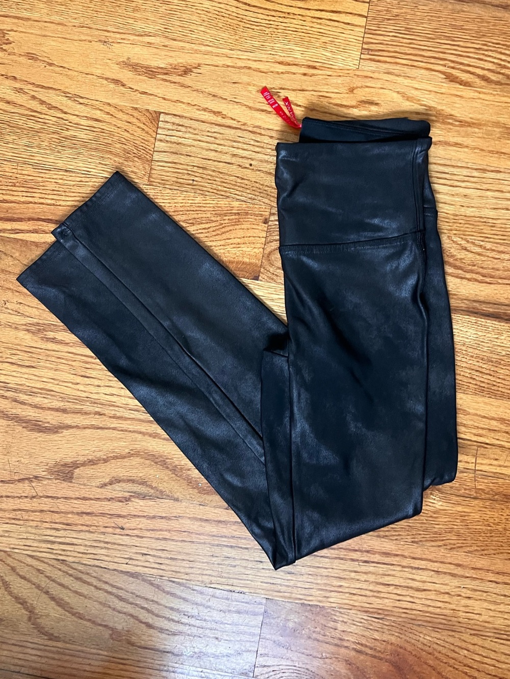 SPANX Black Faux Leather Leggings